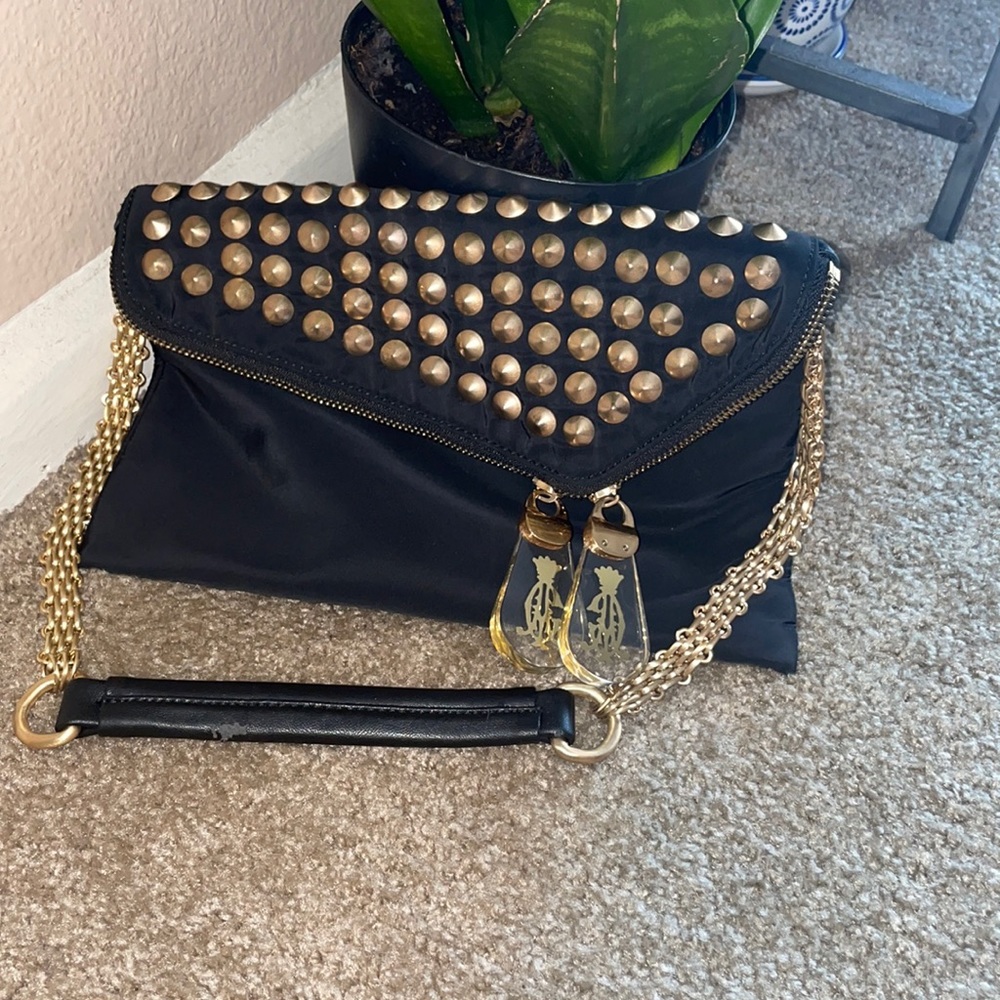 Christian Audigier Gold Stud Clutch
